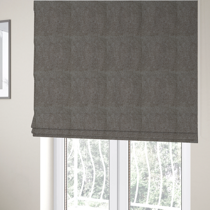 Patterdale Chenille Plain In Dark Brown Colour Upholstery Fabric CTR-2968 - Roman Blinds