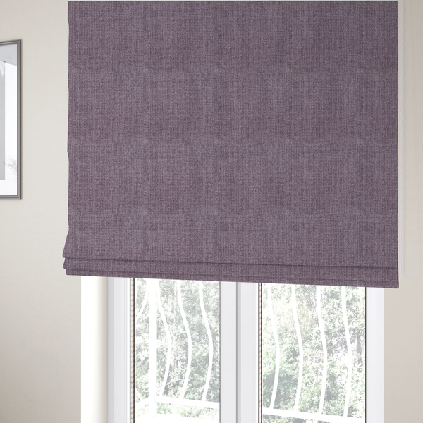 Patterdale Chenille Plain In Purple Colour Upholstery Fabric CTR-2969 - Roman Blinds