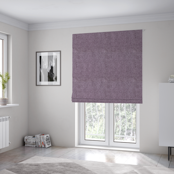 Patterdale Chenille Plain In Purple Colour Upholstery Fabric CTR-2969 - Roman Blinds