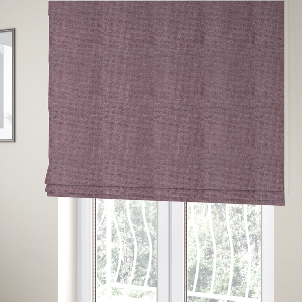 Patterdale Chenille Plain In Pink Colour Upholstery Fabric CTR-2970 - Roman Blinds