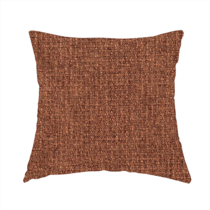 Patterdale Chenille Plain In Orange Colour Upholstery Fabric CTR-2971 - Handmade Cushions