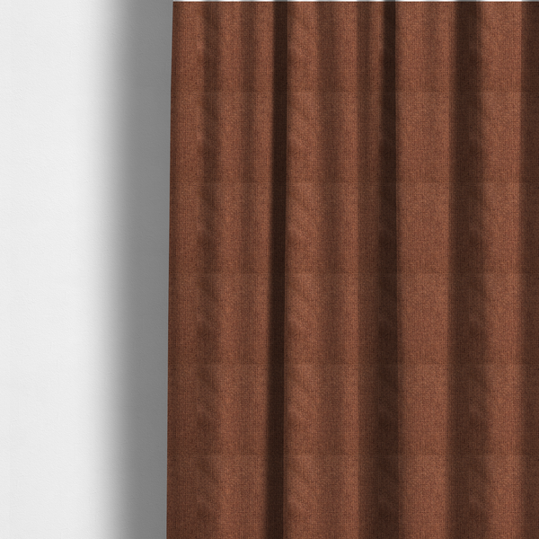 Patterdale Chenille Plain In Orange Colour Upholstery Fabric CTR-2971 - Made To Measure Curtains
