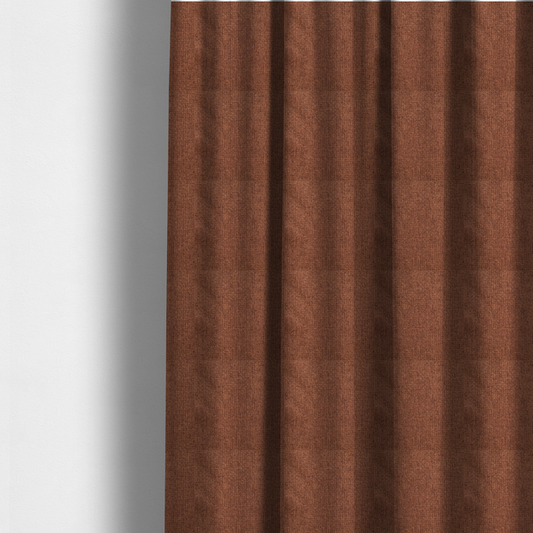 Patterdale Chenille Plain In Orange Colour Upholstery Fabric CTR-2971 - Made To Measure Curtains