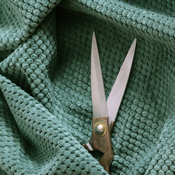 Ohio Dotted Soft Textured In Green Corduroy Upholstery Fabric CTR-2973