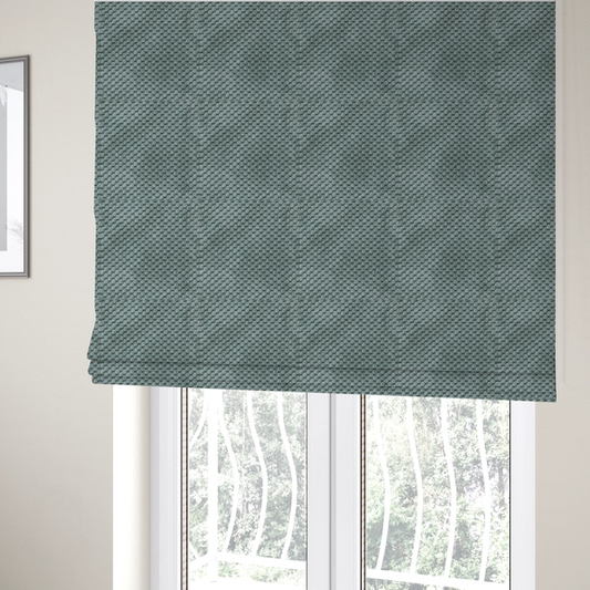 Ohio Dotted Soft Textured In Mint Green Corduroy Upholstery Fabric CTR-2976 - Roman Blinds
