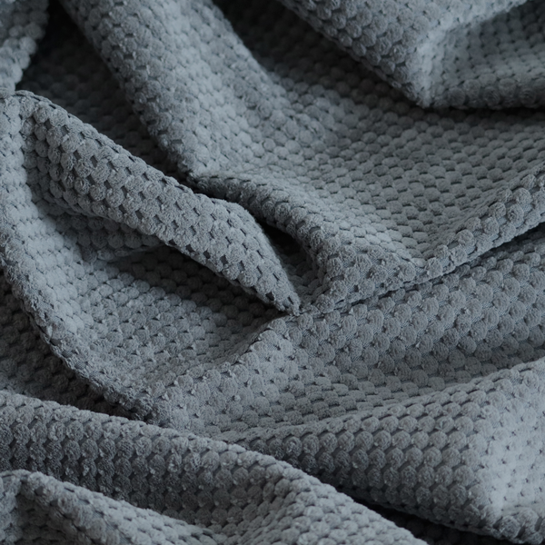 Ohio Dotted Soft Textured In Grey Corduroy Upholstery Fabric CTR-2977