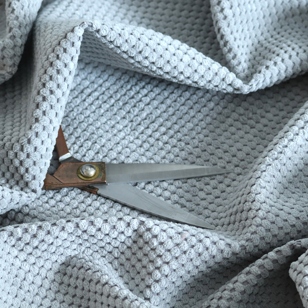 Ohio Dotted Soft Textured In Silver Grey Corduroy Upholstery Fabric CTR-2978