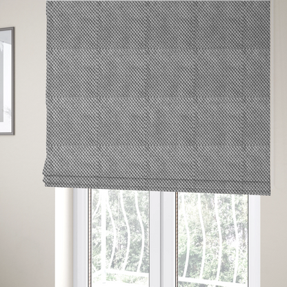 Ohio Dotted Soft Textured In Silver Grey Corduroy Upholstery Fabric CTR-2978 - Roman Blinds