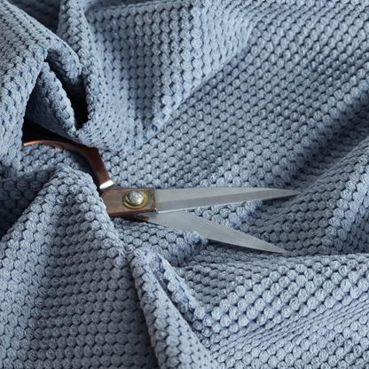 Ohio Dotted Soft Textured In Slate Blue Corduroy Upholstery Fabric CTR-2979