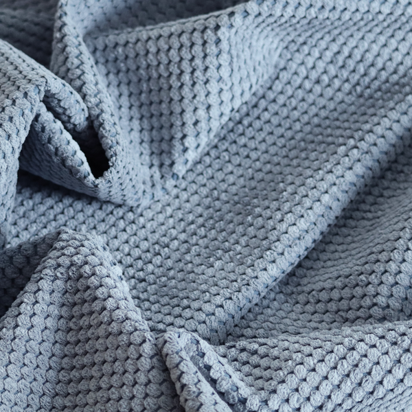 Ohio Dotted Soft Textured In Slate Blue Corduroy Upholstery Fabric CTR-2979