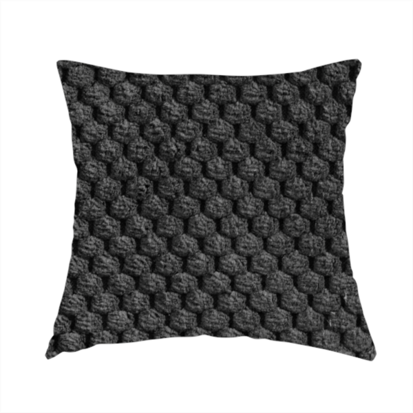 Ohio Dotted Soft Textured In Black Corduroy Upholstery Fabric CTR-2981 - Handmade Cushions