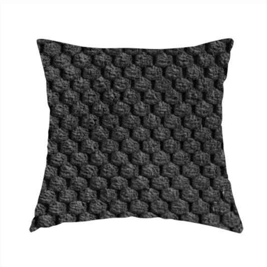 Ohio Dotted Soft Textured In Black Corduroy Upholstery Fabric CTR-2981 - Handmade Cushions