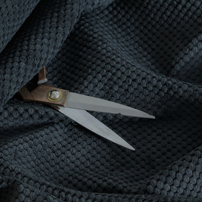 Ohio Dotted Soft Textured In Black Corduroy Upholstery Fabric CTR-2981