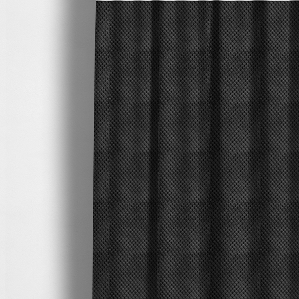 Ohio Dotted Soft Textured In Black Corduroy Upholstery Fabric CTR-2981 - Made To Measure Curtains