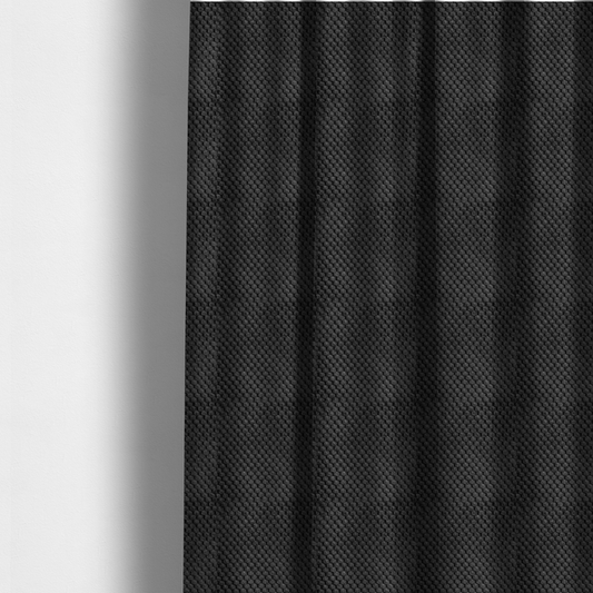Ohio Dotted Soft Textured In Black Corduroy Upholstery Fabric CTR-2981 - Made To Measure Curtains