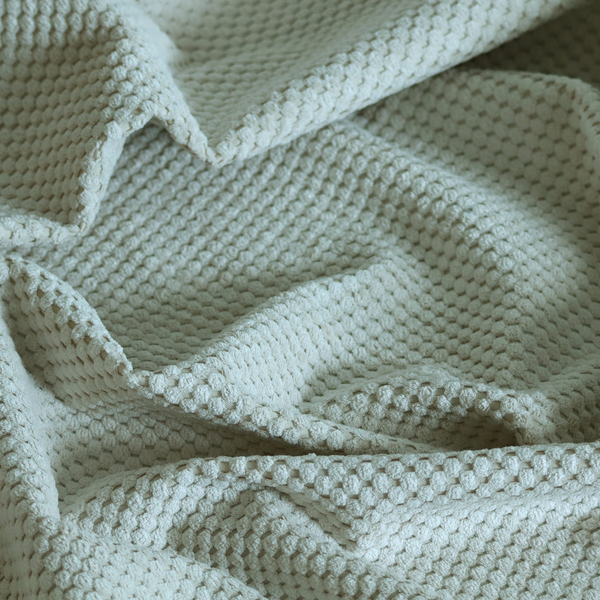 Ohio Dotted Soft Textured In Cream Corduroy Upholstery Fabric CTR-2983