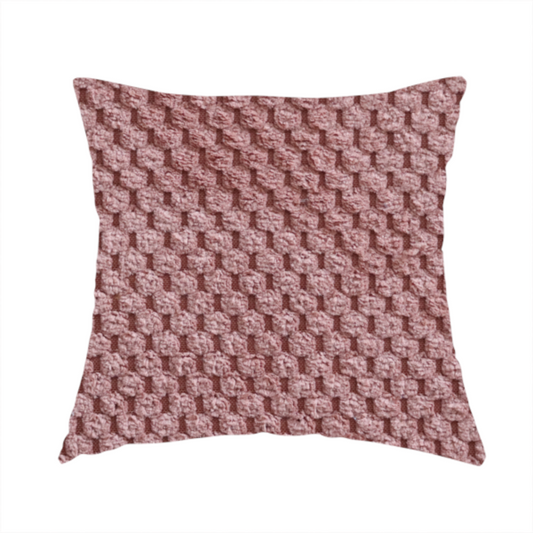 Ohio Dotted Soft Textured In Rose Pink Corduroy Upholstery Fabric CTR-2985 - Handmade Cushions
