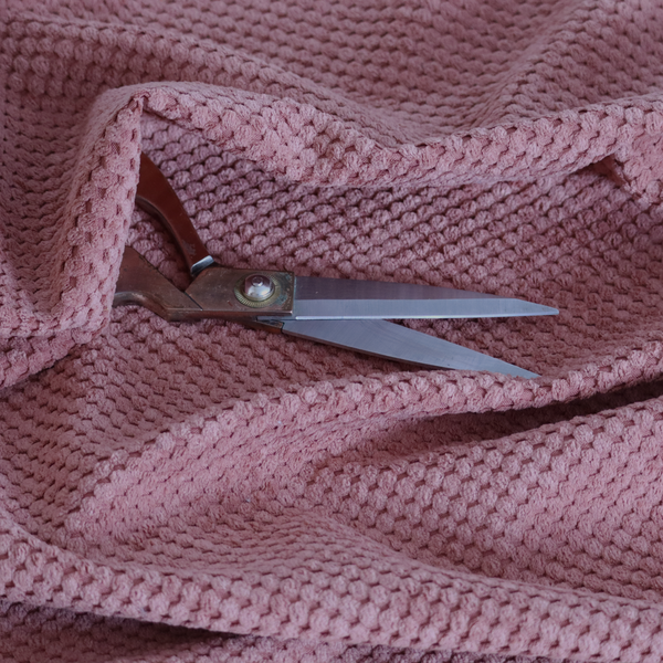 Ohio Dotted Soft Textured In Rose Pink Corduroy Upholstery Fabric CTR-2985