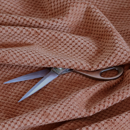 Ohio Dotted Soft Textured In Orange Corduroy Upholstery Fabric CTR-2986