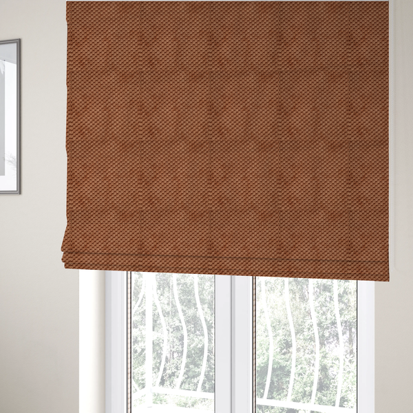 Ohio Dotted Soft Textured In Orange Corduroy Upholstery Fabric CTR-2986 - Roman Blinds