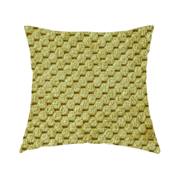 Ohio Dotted Soft Textured In Yellow Corduroy Upholstery Fabric CTR-2987 - Handmade Cushions