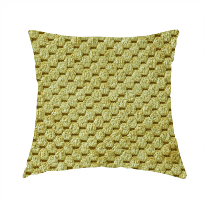Ohio Dotted Soft Textured In Yellow Corduroy Upholstery Fabric CTR-2987 - Handmade Cushions