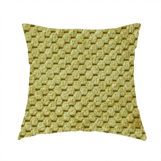 Ohio Dotted Soft Textured In Yellow Corduroy Upholstery Fabric CTR-2987 - Handmade Cushions