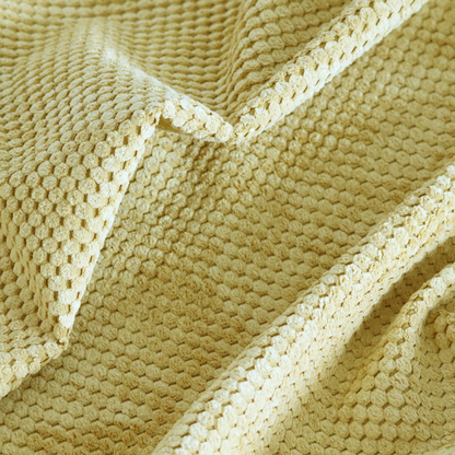 Ohio Dotted Soft Textured In Yellow Corduroy Upholstery Fabric CTR-2987