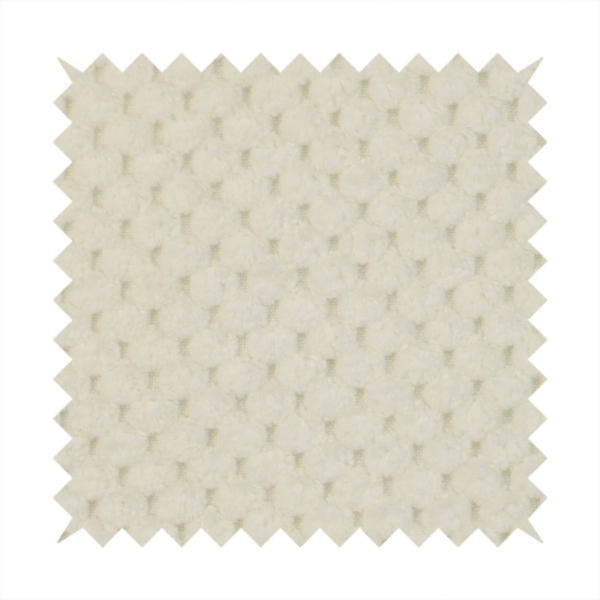 Ohio Dotted Soft Textured In Corduroy Upholstery Fabric Snow White Colour CTR-2988