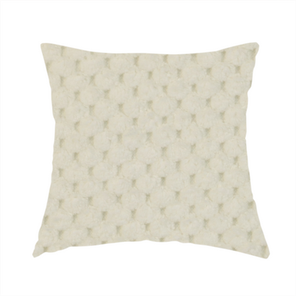Ohio Dotted Soft Textured In Corduroy Upholstery Fabric Snow White Colour CTR-2988 - Handmade Cushions