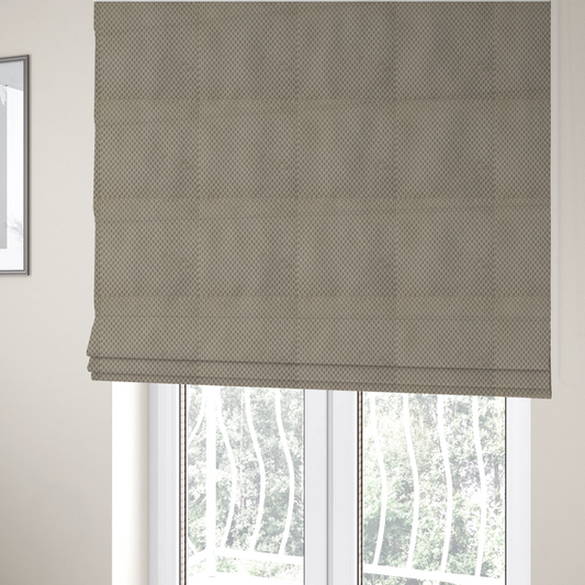 Ohio Dotted Soft Textured In Corduroy Upholstery Fabric Beige Colour CTR-2989 - Roman Blinds