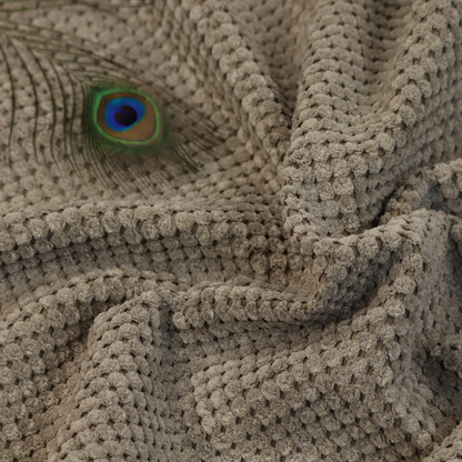 Ohio Dotted Soft Textured In Corduroy Upholstery Fabric Dark Beige Colour CTR-2990 - Handmade Cushions