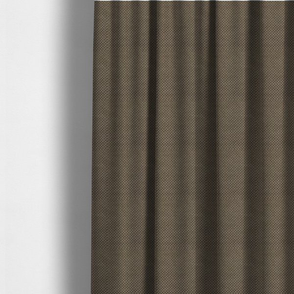 Ohio Dotted Soft Textured In Corduroy Upholstery Fabric Dark Beige Colour CTR-2990 - Made To Measure Curtains