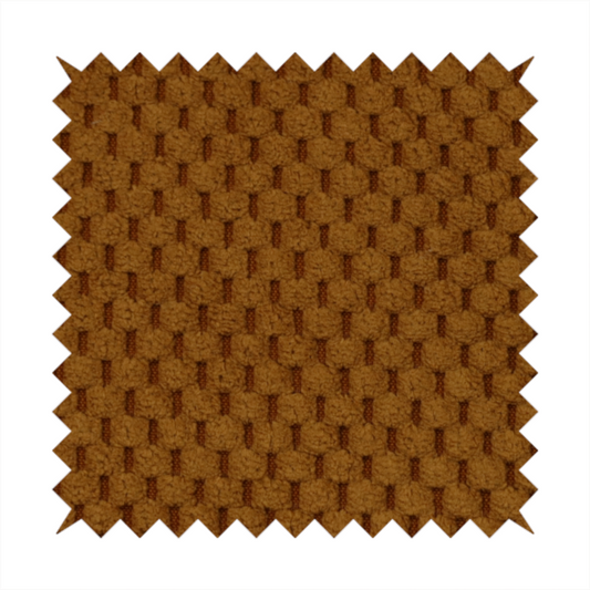 Ohio Dotted Soft Textured In Corduroy Upholstery Fabric Burnt Orange Colour CTR-2991