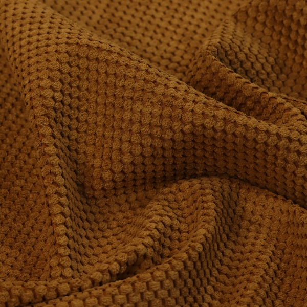 Ohio Dotted Soft Textured In Corduroy Upholstery Fabric Burnt Orange Colour CTR-2991