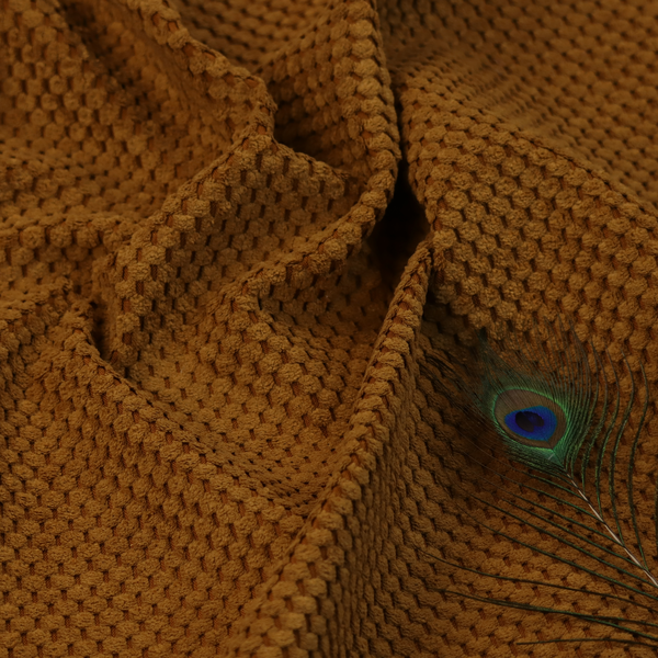 Ohio Dotted Soft Textured In Corduroy Upholstery Fabric Burnt Orange Colour CTR-2991