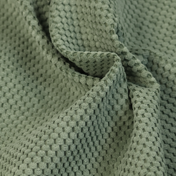Ohio Dotted Soft Textured In Corduroy Upholstery Fabric Sage Green Colour CTR-2992 - Handmade Cushions