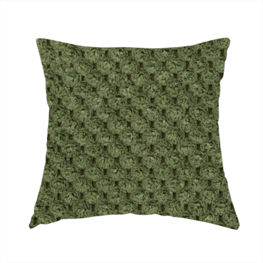 Ohio Dotted Soft Textured In Corduroy Upholstery Fabric Forest Green Colour CTR-2993 - Handmade Cushions