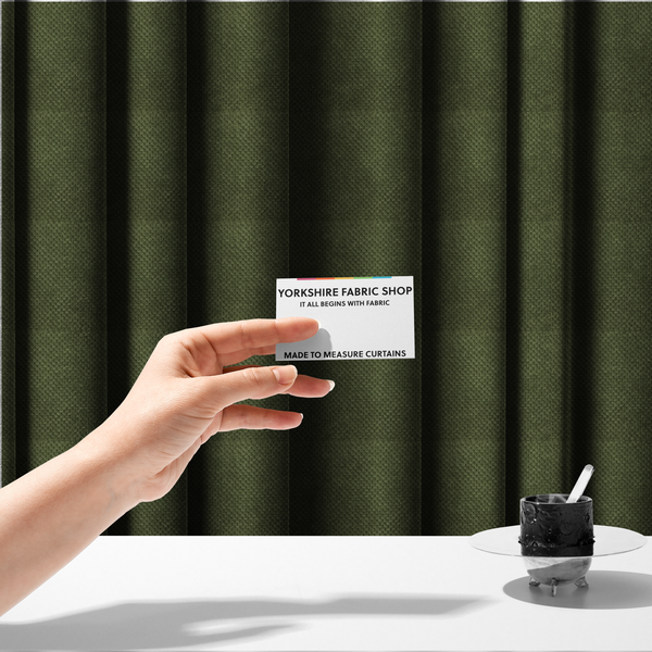 Ohio Dotted Soft Textured In Corduroy Upholstery Fabric Forest Green Colour CTR-2993 - Made To Measure Curtains