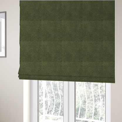 Ohio Dotted Soft Textured In Corduroy Upholstery Fabric Forest Green Colour CTR-2993 - Roman Blinds