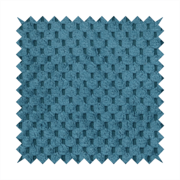 Ohio Dotted Soft Textured In Corduroy Upholstery Fabric Blue Colour CTR-2994