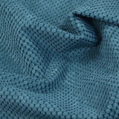 Ohio Dotted Soft Textured In Corduroy Upholstery Fabric Blue Colour CTR-2994