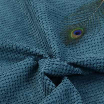 Ohio Dotted Soft Textured In Corduroy Upholstery Fabric Blue Colour CTR-2994