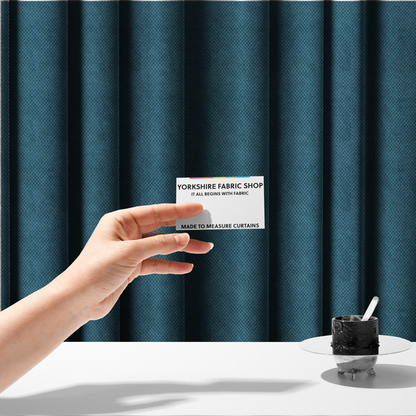 Ohio Dotted Soft Textured In Corduroy Upholstery Fabric Blue Colour CTR-2994 - Made To Measure Curtains