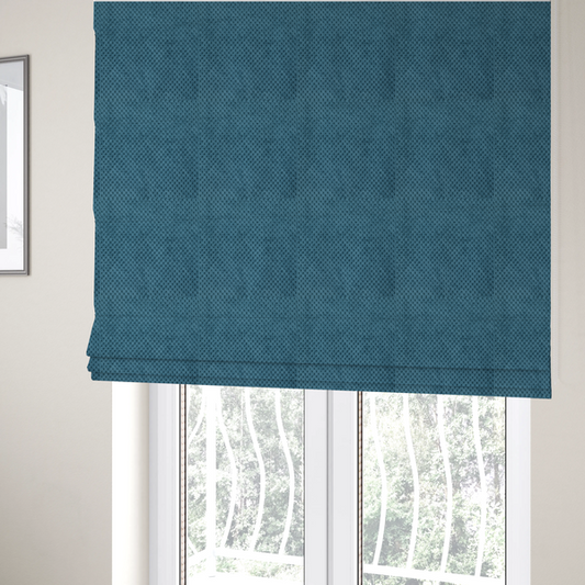 Ohio Dotted Soft Textured In Corduroy Upholstery Fabric Blue Colour CTR-2994 - Roman Blinds