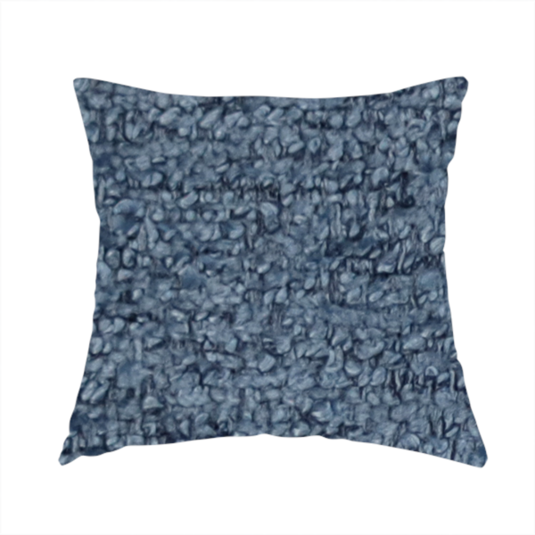 Seoul Boucle Upholstery Fabric Blue Colour CTR-2996 - Handmade Cushions