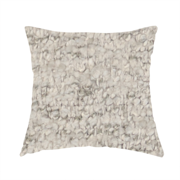 Seoul Boucle Upholstery Fabric Silver Colour CTR-2997 - Handmade Cushions