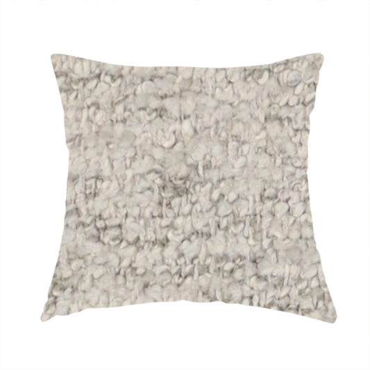 Seoul Boucle Upholstery Fabric Silver Colour CTR-2997 - Handmade Cushions