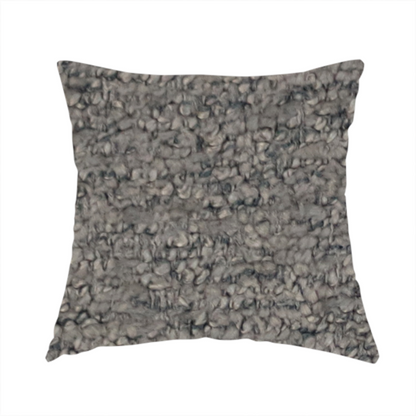 Seoul Boucle Upholstery Fabric Steel Grey Colour CTR-2999 - Handmade Cushions