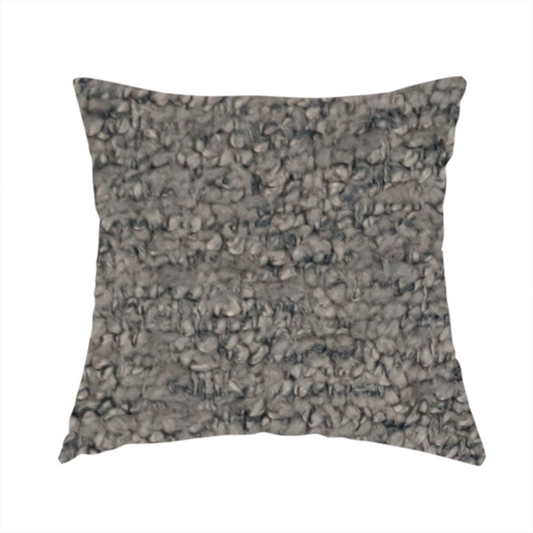 Seoul Boucle Upholstery Fabric Steel Grey Colour CTR-2999 - Handmade Cushions